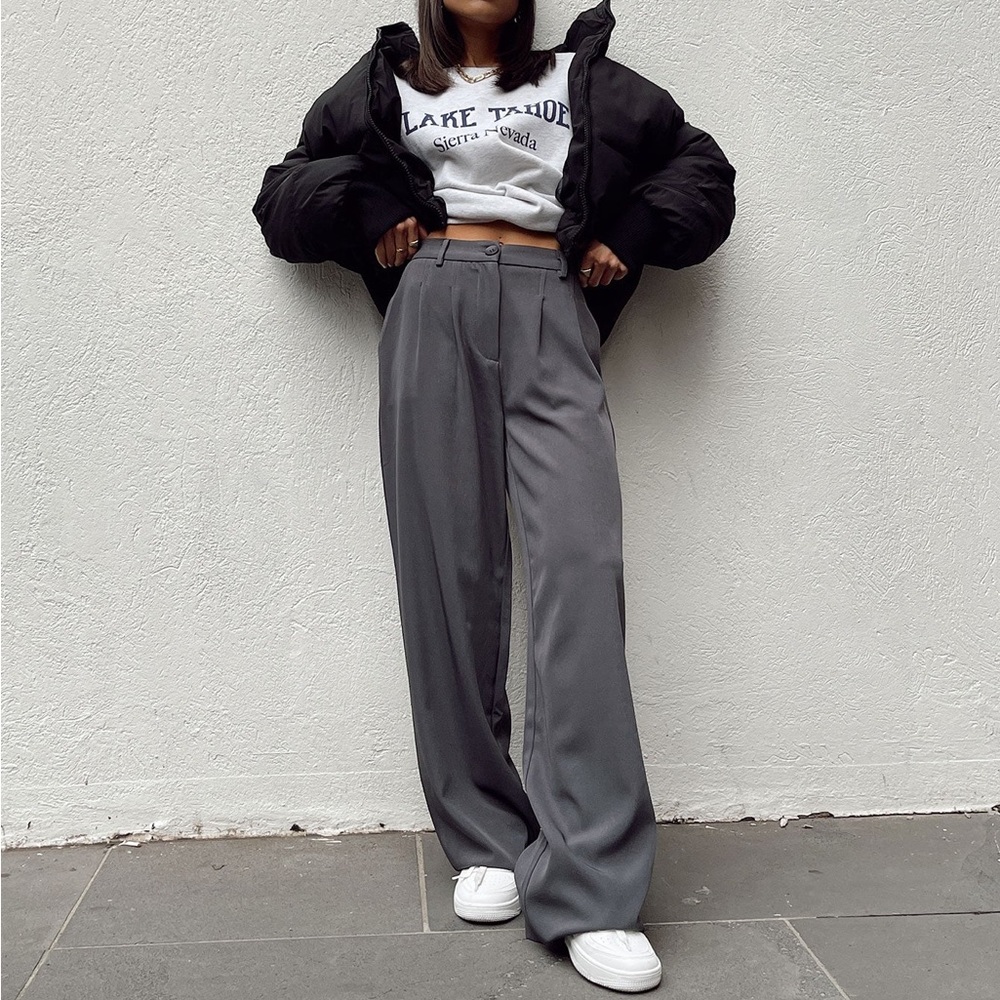 Princess Polly Archer Pants in Slate